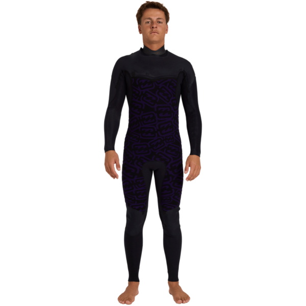 2026 Billabong Mens Absolute Ultra 4/3mm Chest Zip Wetsuit ABYW100283 - Storm Black